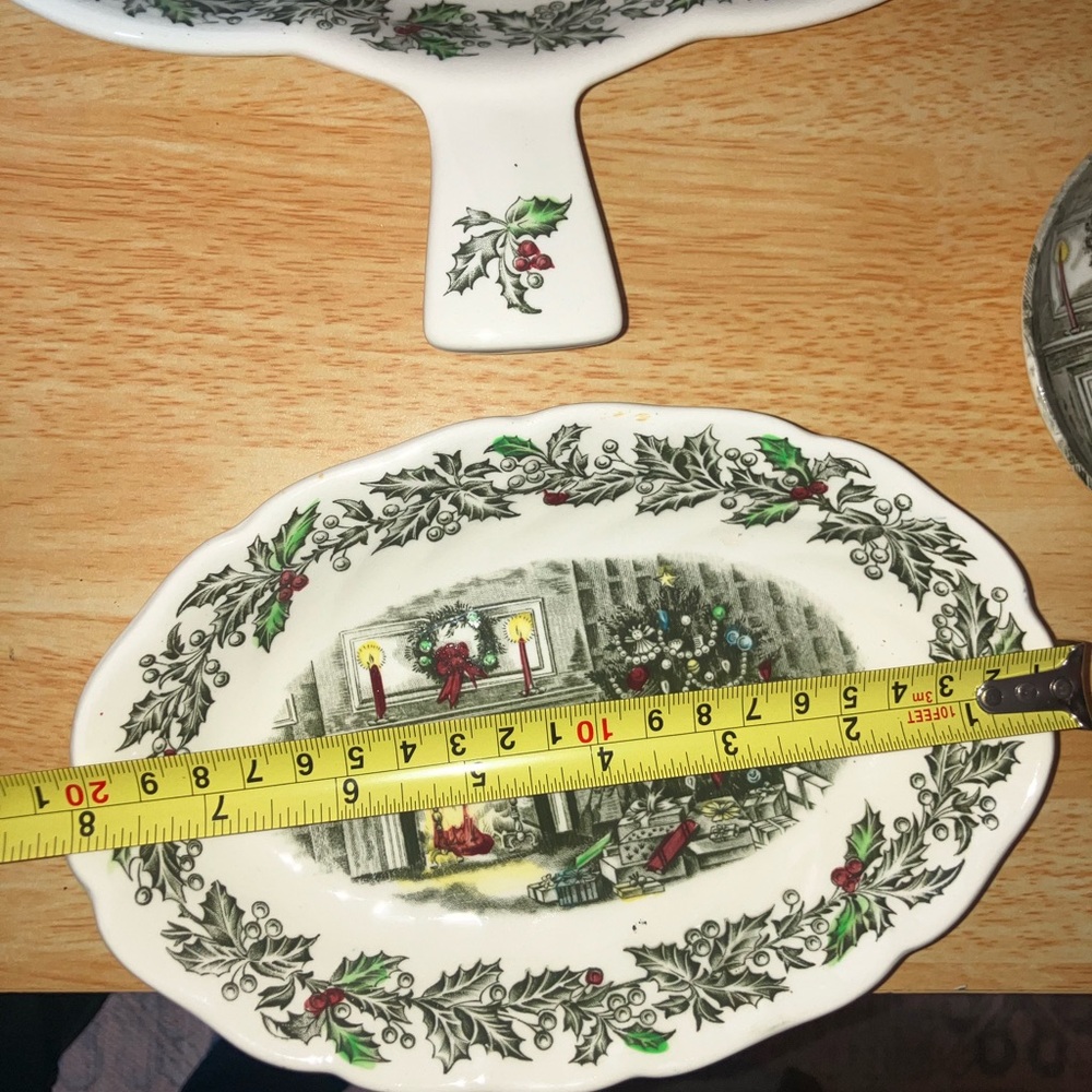 Vintage Johnson brothers Holiday Tree Serving Platter Set - Picture 5 of 8